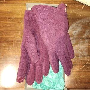 Adrienne Vittadini Elegant Burgundy Women's Gloves XL NWT
